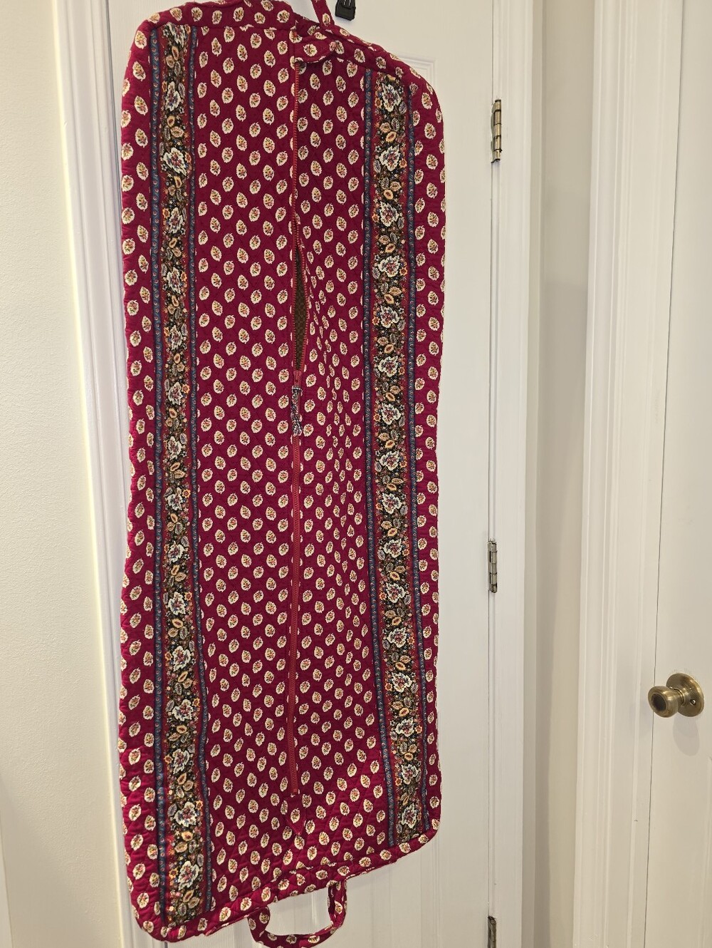 Vera Bradley Orange and Pink Quilted Bag Interior